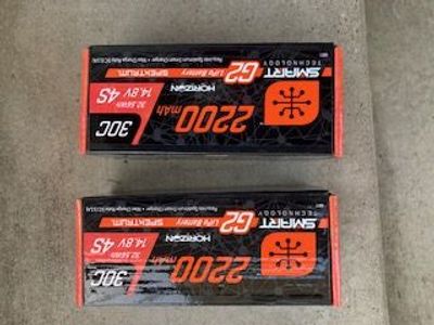 BRAND NEW Spektrum 14.8V 2200mAh 4S 30C Smart G2 LiPo Batteries w/ IC3 Connectors (2-Pack)