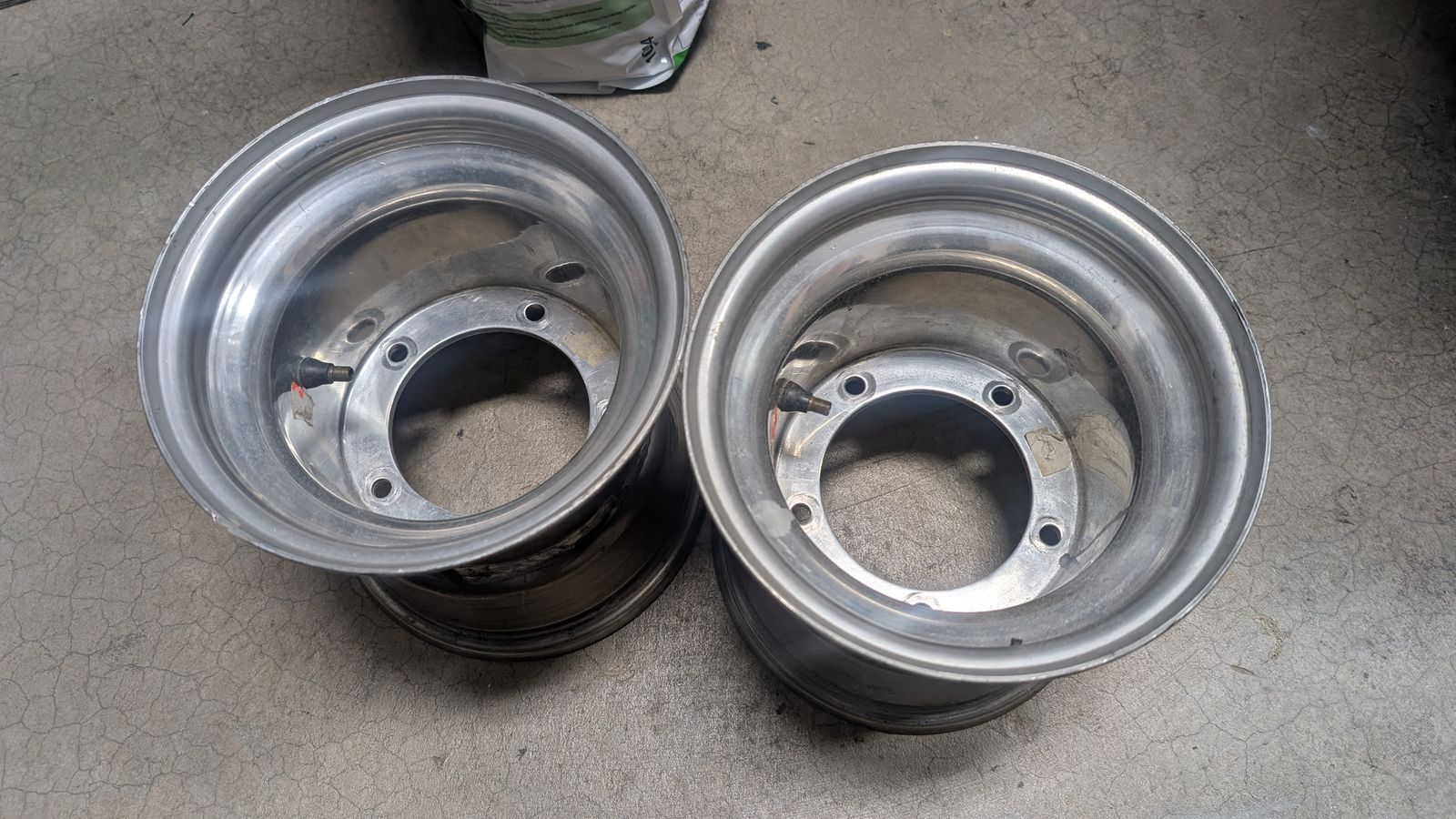 Suzuki LT500R LT250R ATV Rear Aluminum Wheels Rims Set Used LT500 LT250