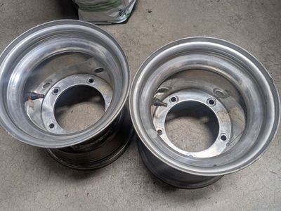 Suzuki LT500R LT250R ATV Rear Aluminum Wheels Rims Set Used LT500 LT250