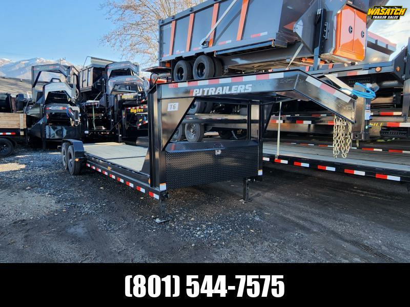 2026 PJ Trailers 24' T6 Gooseneck 14K Equipment Tilt Flatbed Trailer