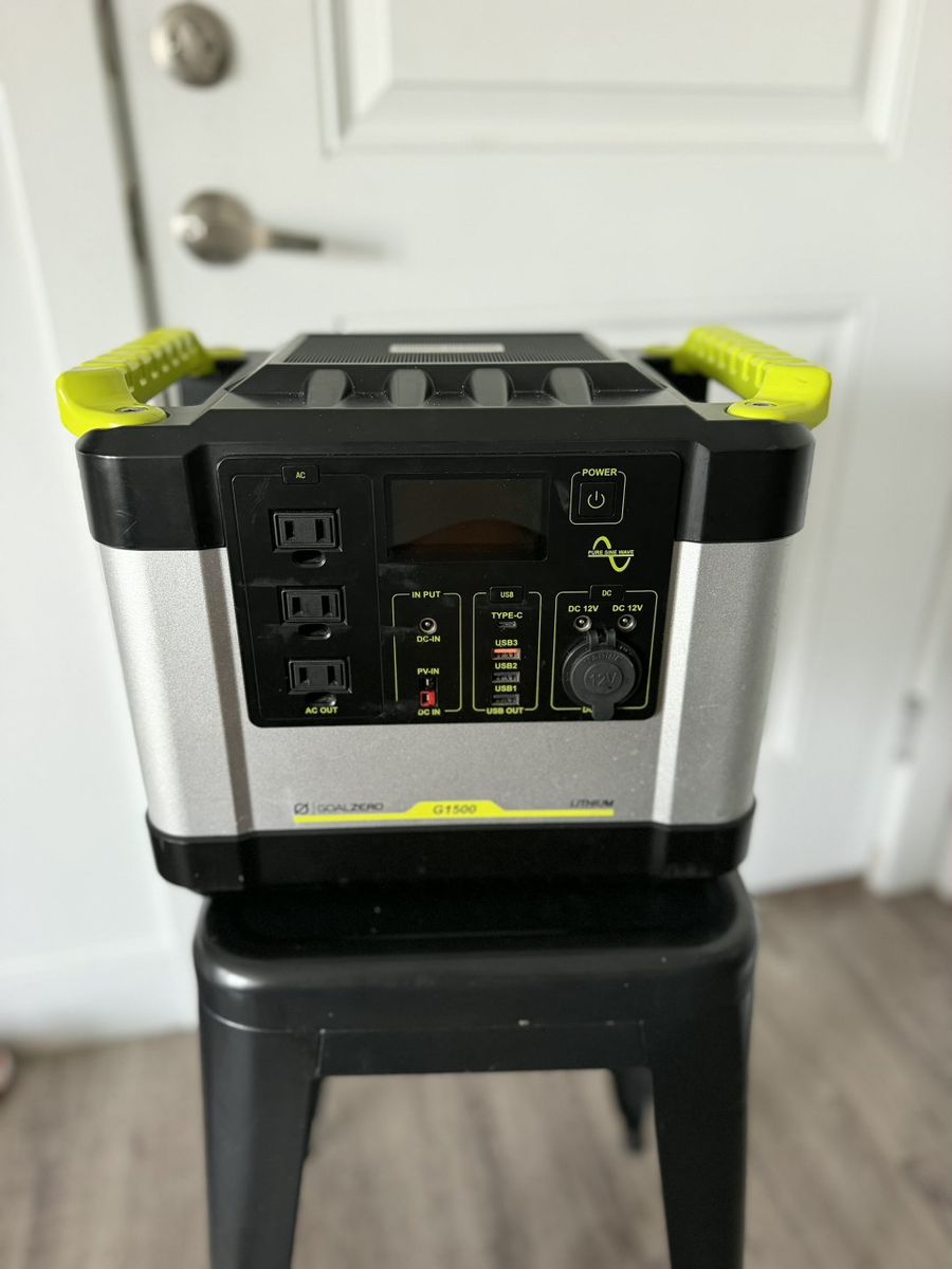 Goal Zero Yeti 1500X Portable Power Station - Lithium, Solar-Ready, Multiple Outputs