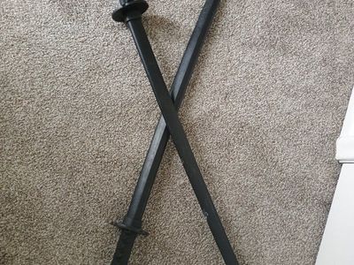Pair of Black Training plastic Swords - Durable Martial Arts Practice Katanas