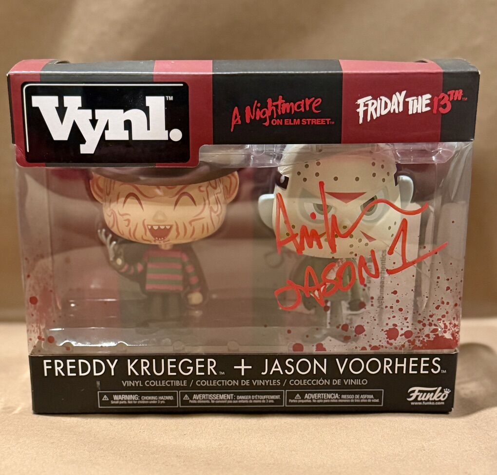 Signed Freddy Krueger & Jason Funko Vynl Set