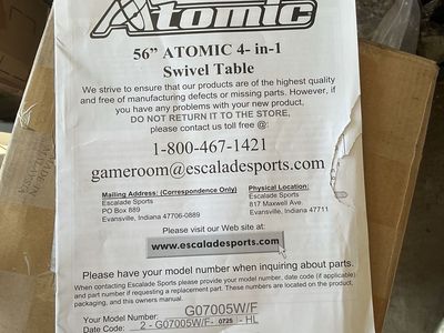 Atomic 56” 4-in-1 Swivel Game Table | Air Hockey, Pool, Ping Pong & More