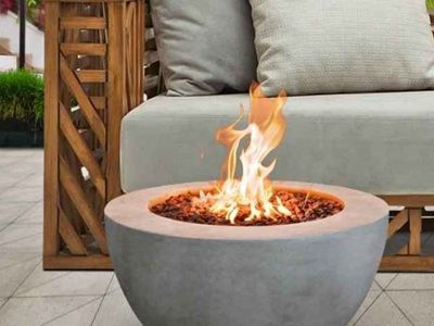 25 Inch Concrete Propane Fire Pit
NEW IN BOX