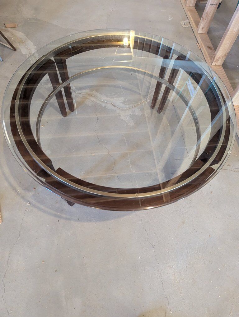 Coffee table with glass top