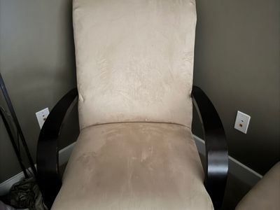 Glider rocking chair and ottoman