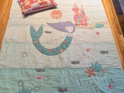 The Land of Nod Twin Mermaid Mixer Quilt & Pillow Sham Set