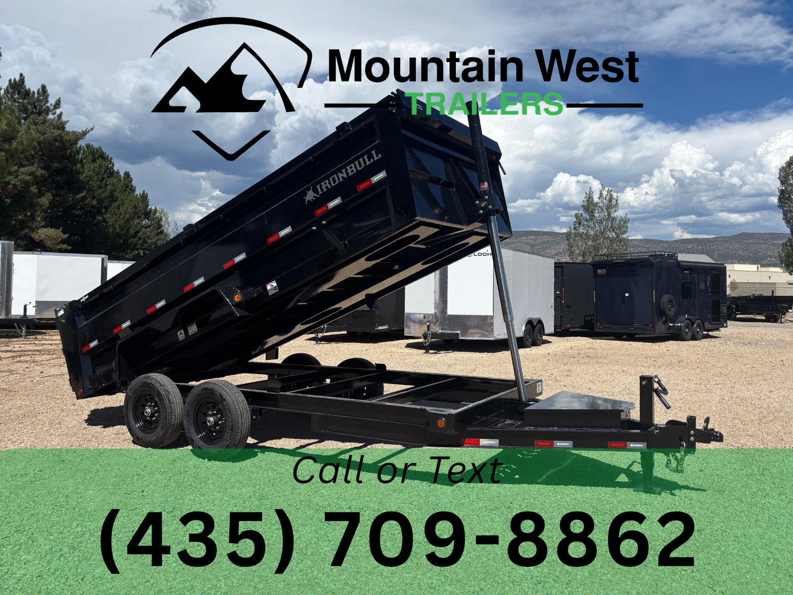 2027 Iron Bull 7X14-14.9K Telescopic Dump Trailer w/ 3ft Side Walls