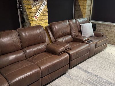 Motorized Leather Couch Set