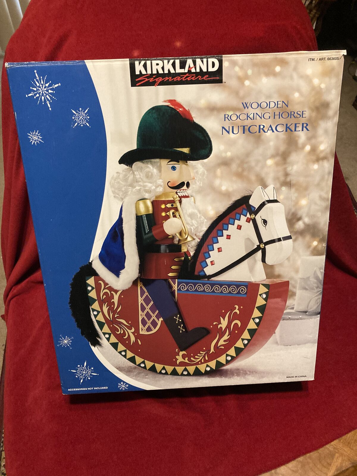 Wooden Rocking Horse Nutcracker New Kirkland Signature