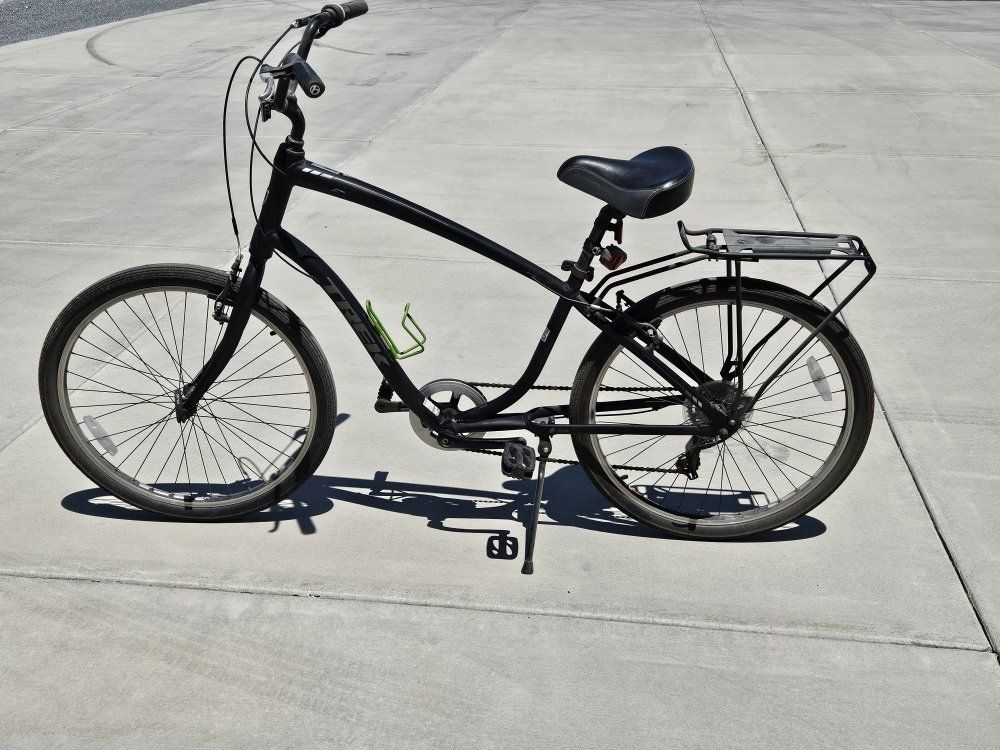Black Cruiser Bicycle with Rear Rack - Used Adult Bike