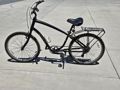 Black Cruiser Bicycle with Rear Rack - Used Adult Bike