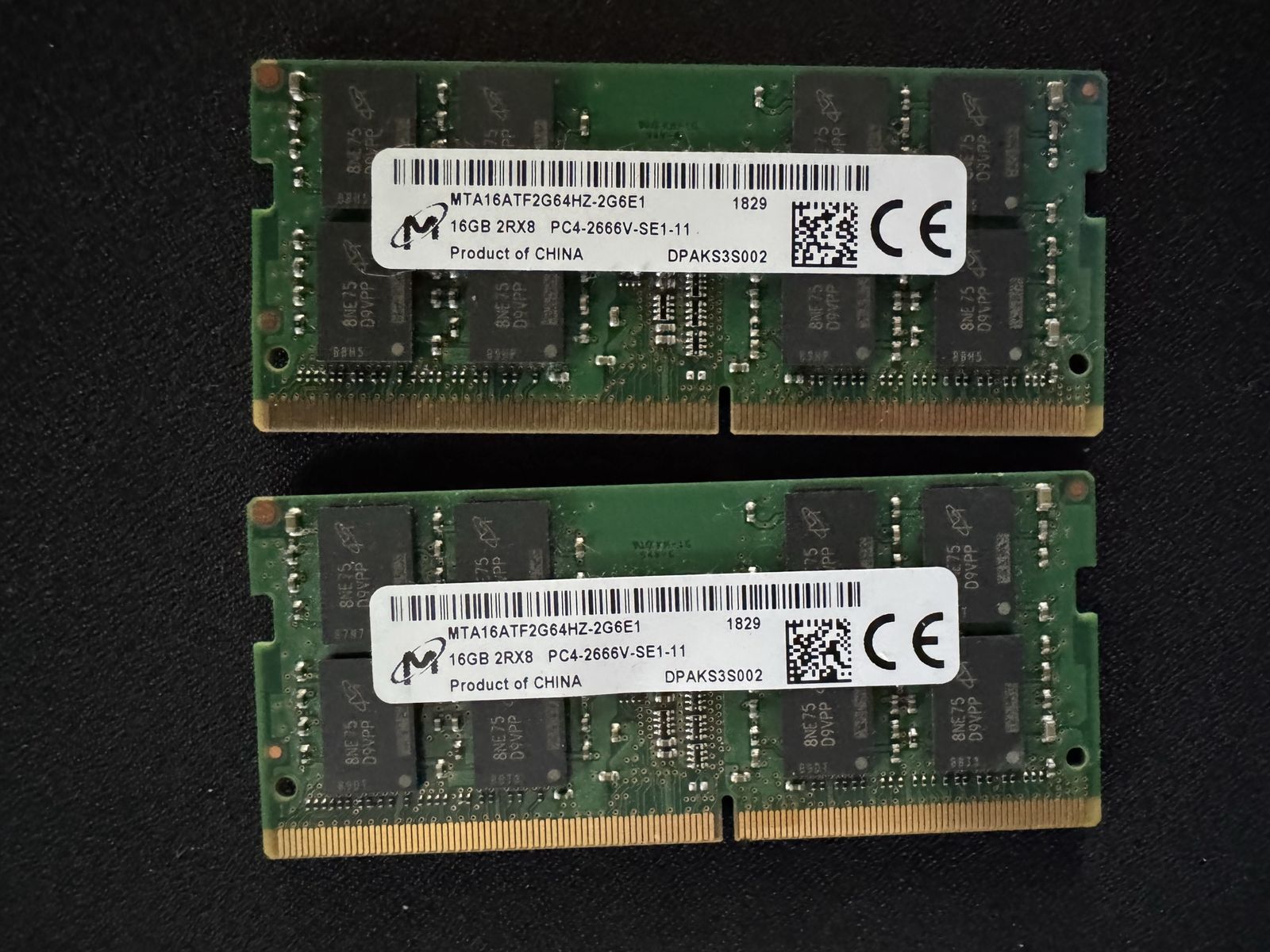 32GB (2x16GB) Micron DDR4 Laptop RAM
