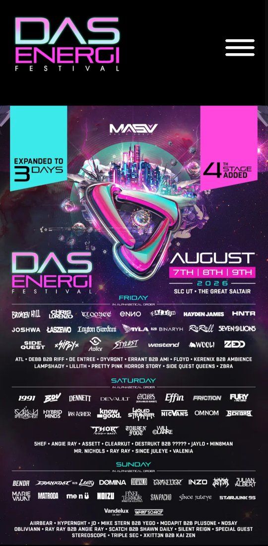 Das Energi Festival Tickets - single day