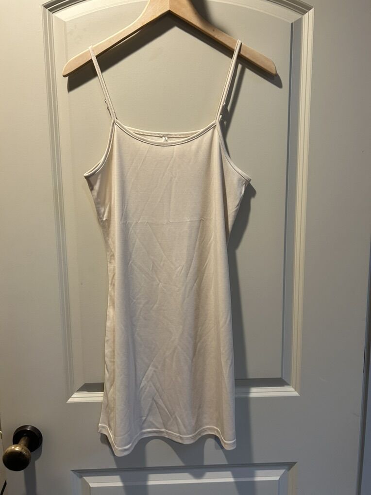 Beige Slip Dress Size Small Adjustable Straps