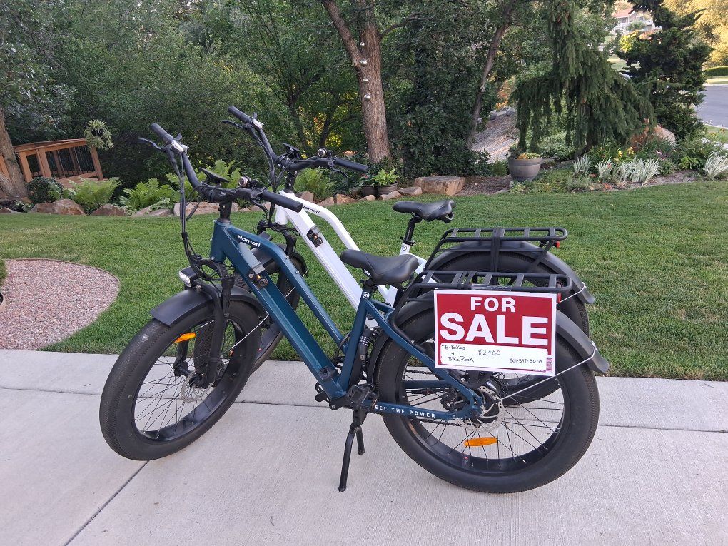 Magnam Nomad fat tire E-Bikes (2) with Hollywood Bike Rack