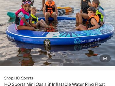 HO Sports Mini Oasis 8' Inflatable Water Ring Float - Lounge & Play