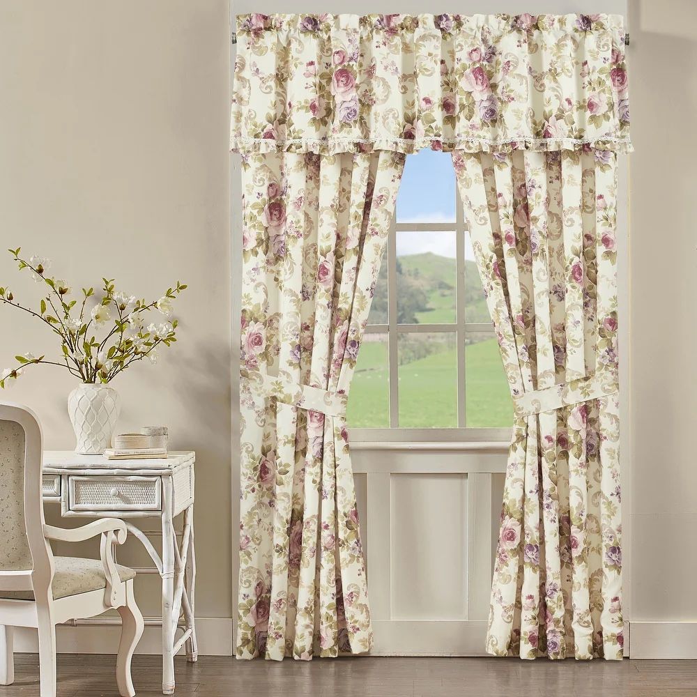 Warwick Classic Floral Window Panel Pair - The Gray Barn