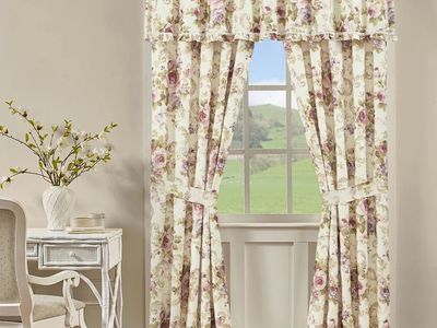 Warwick Classic Floral Window Panel Pair - The Gray Barn