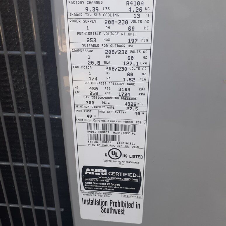 5 ton 14 seer condenser