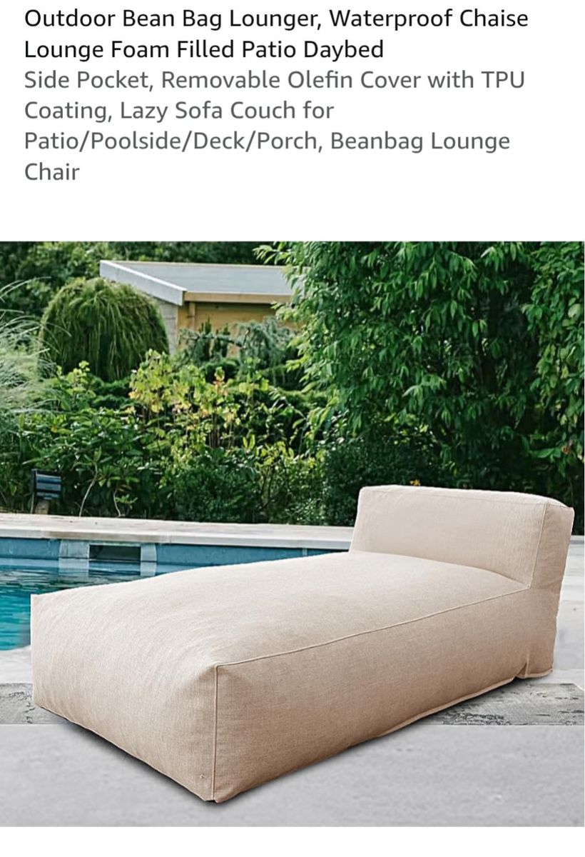 Noble House Ramona Outdoor Bean Bag Lounge Chair - Brand New In Box
