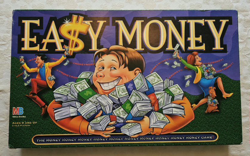 Vintage Milton Bradley Easy Money Board Game (1996) Complete in Box
