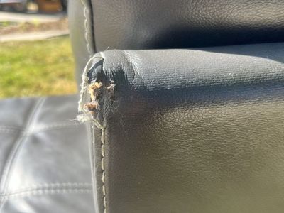 Leather sectional couch