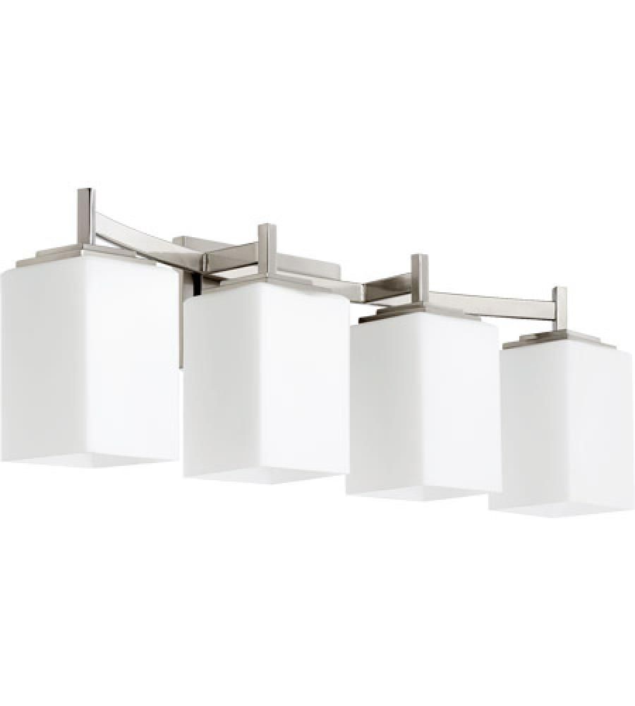 Transitional 4 Light Bathroom Vanity Santin Nickel Finish