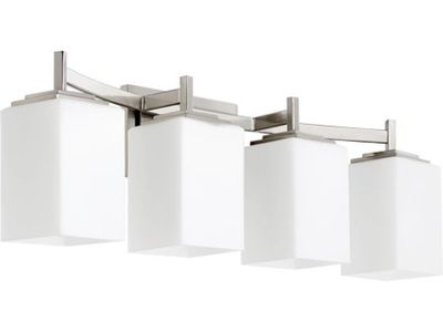 Transitional 4 Light Bathroom Vanity Santin Nickel Finish