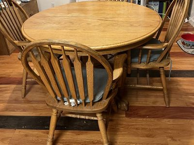 Oak table and chairs