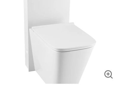 DXV Modulus 1.28 GPF one piece elongated toilet with push button.