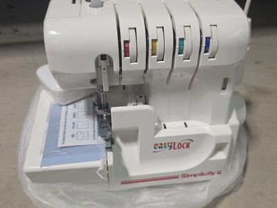 Simplicity EasyLock SL370 Serger Sewing Machine White 4-Thread 23 Stitch Functions