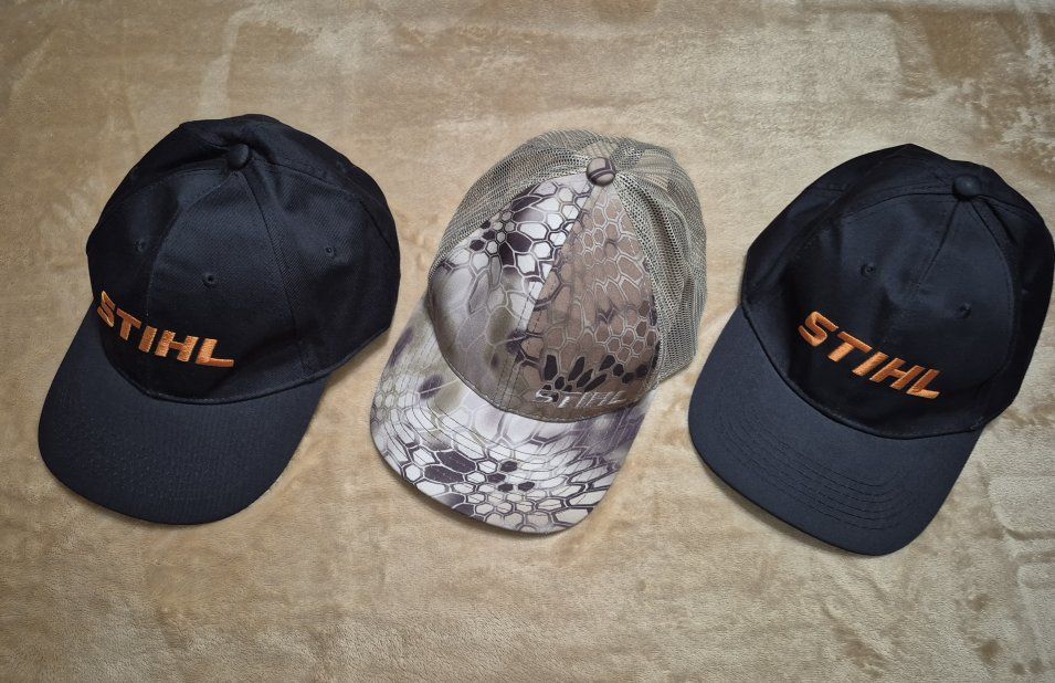 New! STIHL Kryptek Camo and Iconic Black Hats Cap Bundle