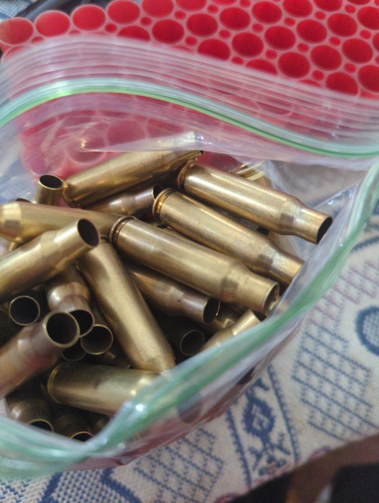 Brass Rifle Casings in Bag