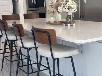 Bar stools 29" Faux Leather Swivel Counter bar stools.