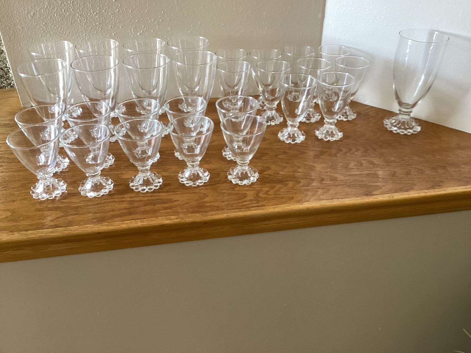 Vintage Anchor Hocking Boopie Clear Glass Drinkware Set