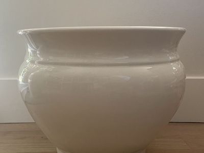 Large Round White Vase/Bowl