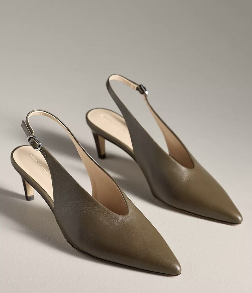 Anthropologie Pointed-Toe Slingback Pumps Size 7.5