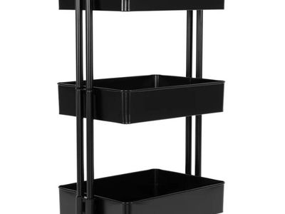 Seville Classics 3-Tier Steel Storage Bin / Utility Cart – New in Box #312