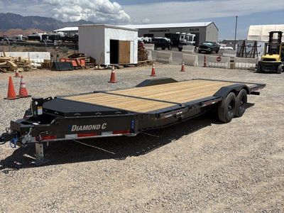 8.5x22 Diamond C HXD 208 Wide Body w/ Drive Over Fenders Tilt Trailer - 18K GVWR - ABS Brakes