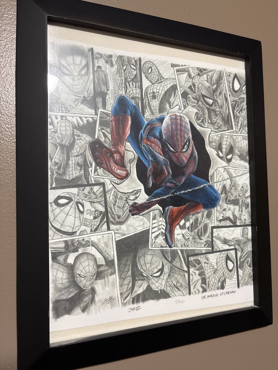 Framed The Amazing Spider-Man Art Print - Limited Edition Signed #9/500