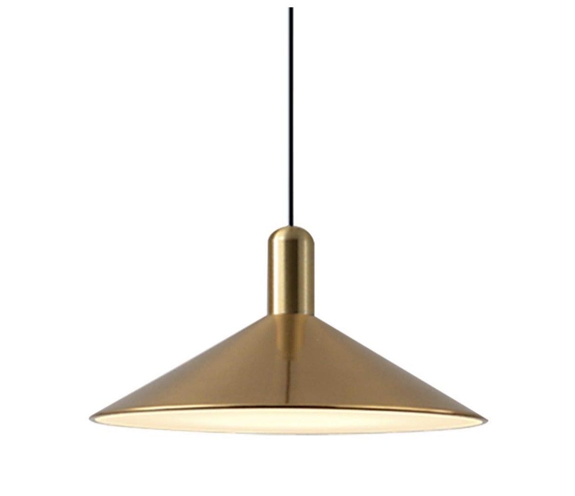 New-Mid Century Gold Dome Pendant Light