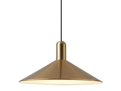 New-Mid Century Gold Dome Pendant Light