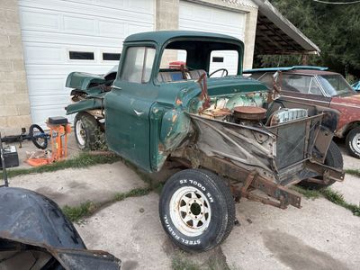 1957 Chevrolet Short Bed Stepside Pickup Truck Project - Original Engine & Transmission Included