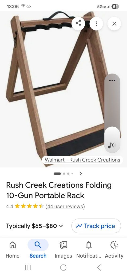 gun rack portable folding rush creek *1/2 Price