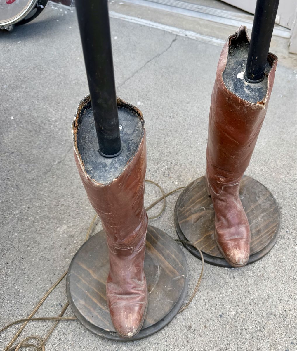 Vintage Cowboy Boot Floor Lamps