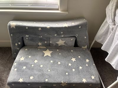 Modular Kids Play Couch Sofa – Glow-in-the-Dark Star Design (Like New!)
