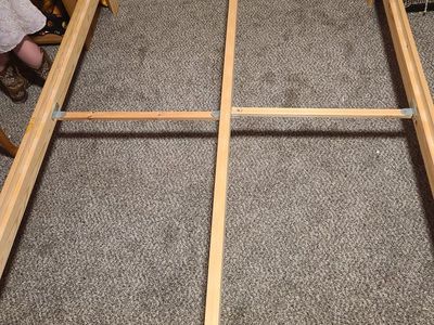 Wooden full Bed Frame with Headboard - Sturdy and Classic Design