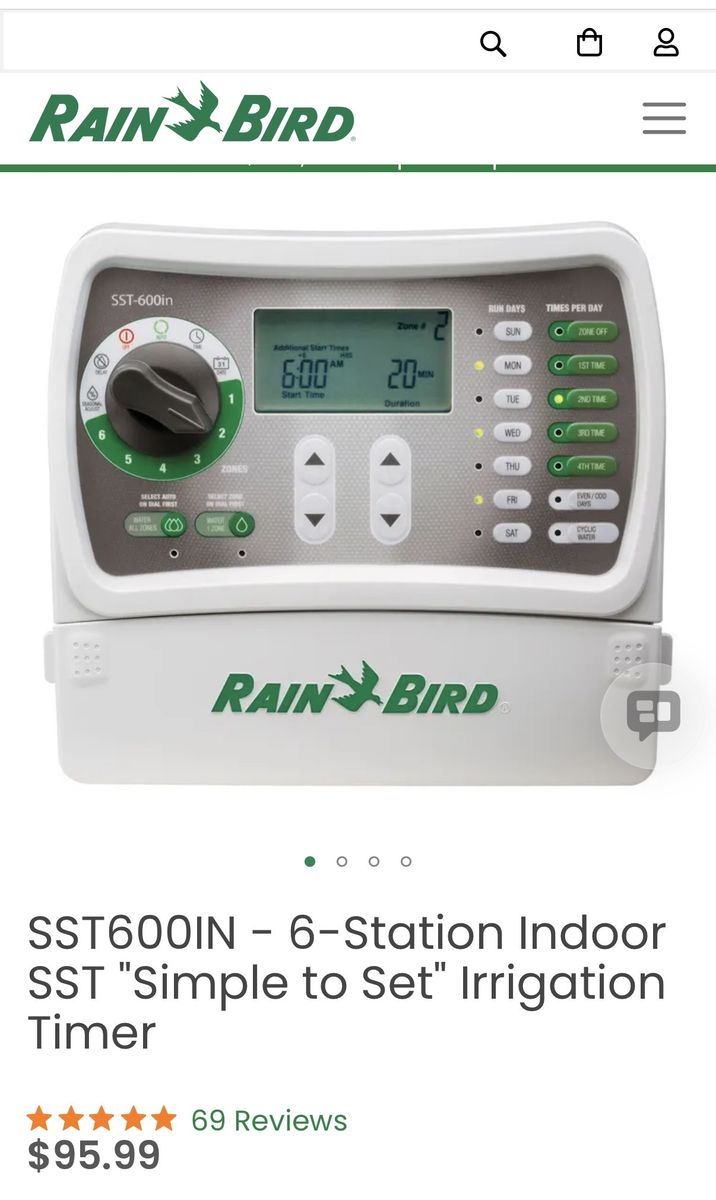 Rainbird 6 value Sprinkler Controller